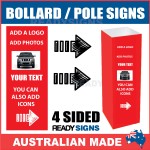 Bollard Signs 1000x175